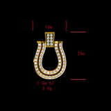 925 Silver Horseshoe U Shape Pendant Necklace for Women