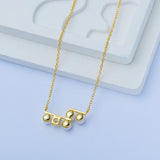 925 Silver Pearl Pendant Necklace Plated Choker For Women Christmas Gift