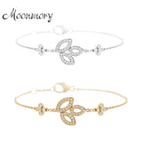 925 Silver Clover Chain Bracelet For Women Adjustable Wedding