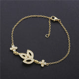 925 Silver Clover Chain Bracelet For Women Adjustable Wedding