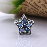 Star 925 Silver Crystal Charm Bead for Bracelet DIY Jewelry Gift