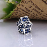 Star 925 Silver Crystal Charm Bead for Bracelet DIY Jewelry Gift
