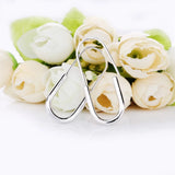 925 Sterling Silver Paper Clips Shape Earrings For Women Wedding Party