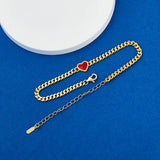 925 Silver Love Bracelet Enamel Heart Charm Chain Women Jewelry