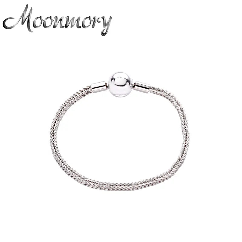 925 Silver Vintage Style Bracelet Spherical Clasp DIY Christmas