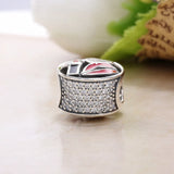 Glamour Kiss Autumn Silver Charm Zircon Bead Bracelet DIY