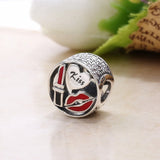 Glamour Kiss Autumn Silver Charm Zircon Bead Bracelet DIY