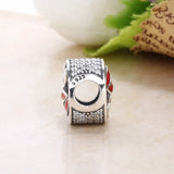 Glamour Kiss Autumn Silver Charm Zircon Bead Bracelet DIY