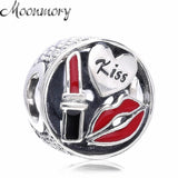 Glamour Kiss Autumn Silver Charm Zircon Bead Bracelet DIY