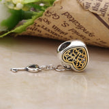 Heart Lock 925 Silver Charm Bead for Bracelet DIY Jewelry Making