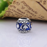925 Sterling Silver Leaves Enamel Beads Charm for Bracelets