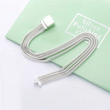 925 Silver Reflexions Snake Chain Charm Bracelet For Women