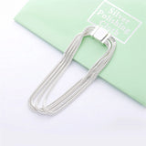 925 Silver Reflexions Snake Chain Charm Bracelet For Women
