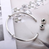 Moments Silver Open Charm Bangle S925 Sterling Silver Bracelet