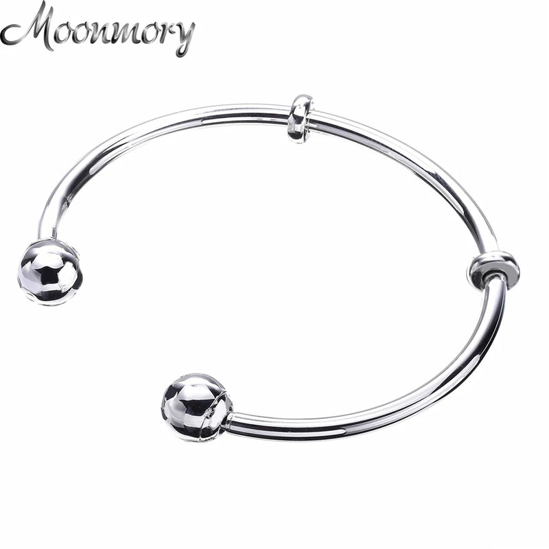 Moments Silver Open Charm Bangle S925 Sterling Silver Bracelet
