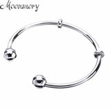 Moments Silver Open Charm Bangle S925 Sterling Silver Bracelet