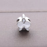 Orchid Charm 925 Sterling Silver Flower Bead for Bracelet DIY Jewelry
