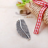 925 Silver Pendant Light Feather CZ Fit Snake Chain Necklace Women