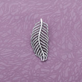 925 Silver Pendant Light Feather CZ Fit Snake Chain Necklace Women