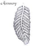 925 Silver Pendant Light Feather CZ Fit Snake Chain Necklace Women