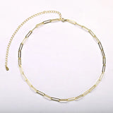 925 Silver Plated Paper Clip Chain Necklace Long Classic Jewelry