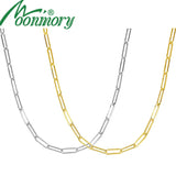 925 Silver Plated Paper Clip Chain Necklace Long Classic Jewelry