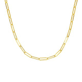 925 Silver Plated Paper Clip Chain Necklace Long Classic Jewelry