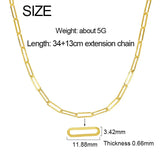 925 Silver Plated Paper Clip Chain Necklace Long Classic Jewelry