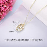 925 Silver 26 Letter Pendant Necklace Colorful Zircon CZ Women Jewelry