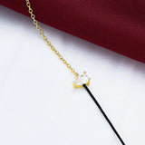 925 Silver CZ Crystal Bracelet Women Rope & Chain Water Drop Pop Jewelry