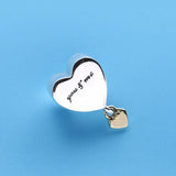 925 Sterling Silver You&Me Heart Lock Love Bead Bracelet Jewelry DIY