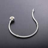 925 Silver Snake Chain Bracelet For Woman with Lock Clasp