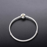 925 Silver Snake Chain Bracelet For Woman with Lock Clasp