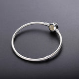 925 Silver Snake Chain Bracelet For Woman with Lock Clasp