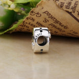 925 Sterling Silver Red Smile Charm For Bracelets Jewelry Making