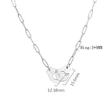 S925 Sterling Silver Handcuff Pendant Necklace For Women Menottes