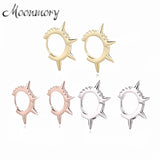 925 Silver Triple Mini Spike Huggie Hoop Earrings for Women