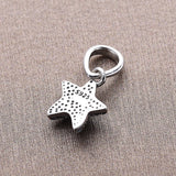 Tropical Sea Starfish 925 Silver Pendant Dangle with CZ Bracelet Jewelry