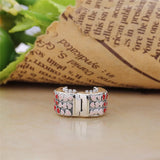 925 Sterling Silver Burst of Love Heart Enamel Clip Bead