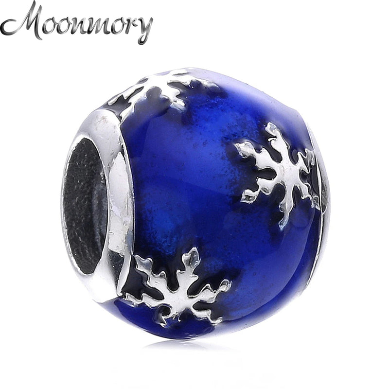 925 Sterling Silver Snowflake Charm for Bracelet DIY Jewelry Making