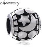 Winter Celestial Mosaic 925 Silver Enamel Bead for Charm Bracelet