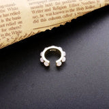 Moonnory 925 Silver Opal Clip Earring Romantic Ear Cuff No Piercing