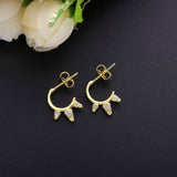 Moonnory 925 Silver Cactus Stud Earrings CZ Zircon Women Jewelry