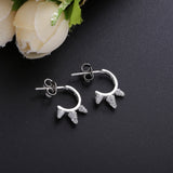 Moonnory 925 Silver Cactus Stud Earrings CZ Zircon Women Jewelry