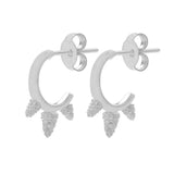 Moonnory 925 Silver Cactus Stud Earrings CZ Zircon Women Jewelry
