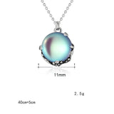 Moonstone 925 Silver Necklace Moon Shadow Plum Flower