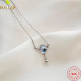 Moonstone Little Angel Wing 925 Silver Necklace Women Jewelry