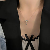 Moonstone Little Angel Wing 925 Silver Necklace Women Jewelry