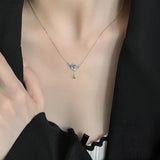 Moonstone Little Angel Wing 925 Silver Necklace Women Jewelry