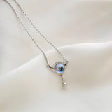 Moonstone Little Angel Wing 925 Silver Necklace Women Jewelry